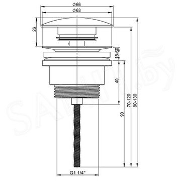 Донный клапан Wellsee Drainage System 182139000