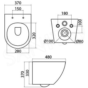 Комплект инсталляции Grohe Rapid SL 38772001 с подвесным унитазом Iddis Blanco