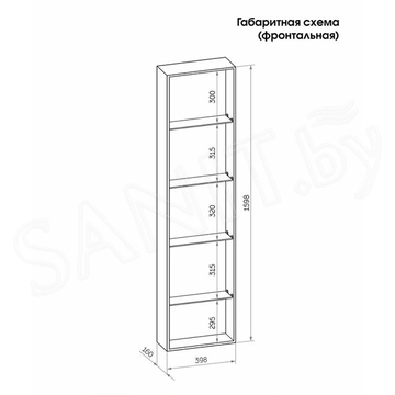 Шкаф-зеркало Континент Mirror Box LED 160