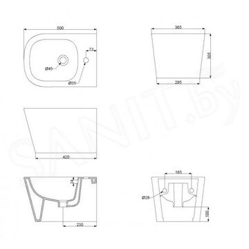 Подвесное биде BelBagno Albano BB120BH