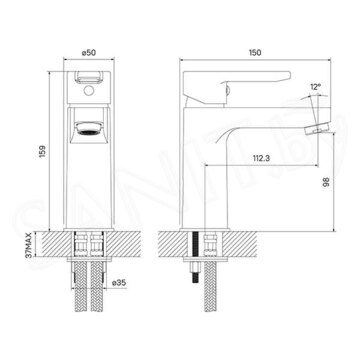 Смеситель для умывальника Iddis Sena SENSB00i01