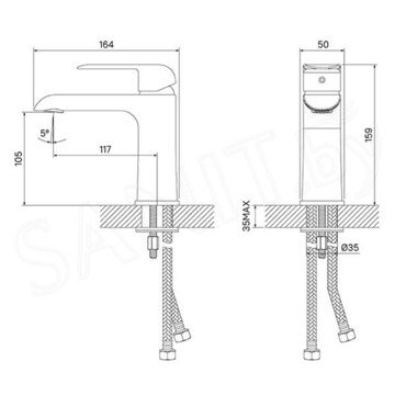 Смеситель для умывальника Iddis Calipso CALSB00i01