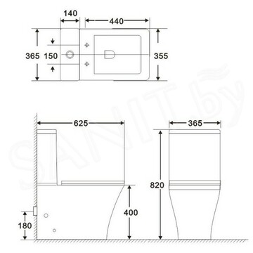 Напольный унитаз BelBagno Marmi BB052CPR безободковый