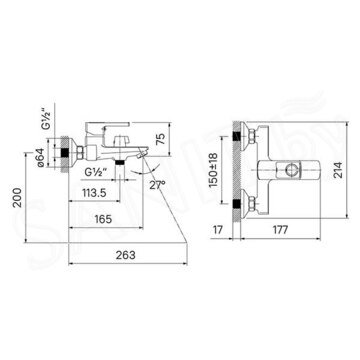 Смеситель для ванны Iddis Bild BILSB00i02WA