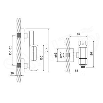 Смеситель для ванны Iddis Slide SLISB00i02WA