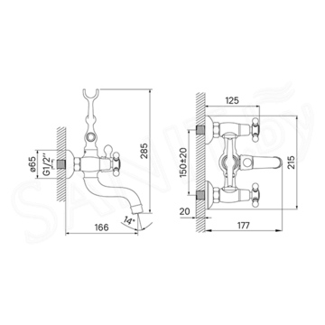 Смеситель для ванны Iddis Sam SAMBR02i02