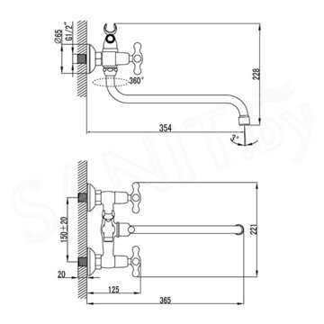 Смеситель для ванны Iddis Jeals JE2SBL0i10