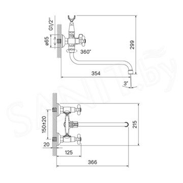 Смеситель для ванны Iddis Jeals JEASBL2i10