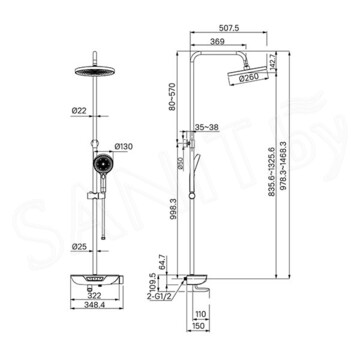 Душевая стойка Iddis SpaHome SPABLBTi06