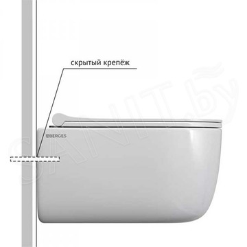 Подвесной унитаз Berges Ego Real Rimless 082111RR с крышкой Soft Close