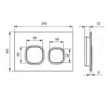 Кнопка для инсталляции Iddis Uniglass 001 UNG01GWi77 / UNG01GBi77
