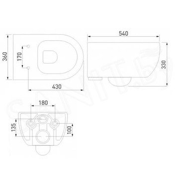 Комплект инсталляции Berges Novum 525 c кнопкой L3, подвесным унитазом Ego XL Rimless и сиденьем Toma SO