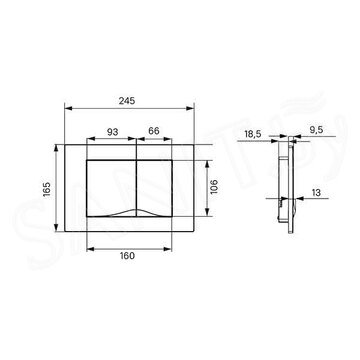 Кнопка для инсталляции Iddis Unifix 005 UNI05CHi77