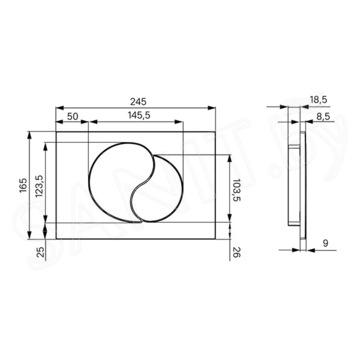 Кнопка для инсталляции Iddis Unifix 002 UNI02MWi77 / UNI02MBi77