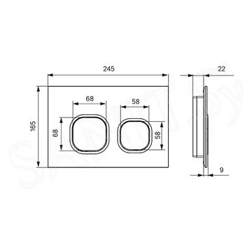 Кнопка для инсталляции Iddis Unifix 004 UNI04CHi77