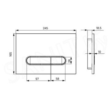 Кнопка для инсталляции Iddis Unifix 001 UNI01WCi77