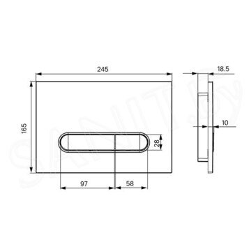 Кнопка для инсталляции Iddis Unifix 001 UNI01WBi77