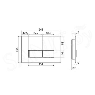 Кнопка для инсталляции Iddis Uniglass 010 UNG10GBi77