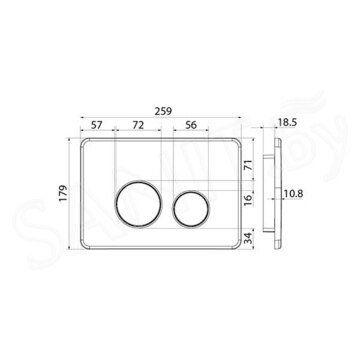 Кнопка для инсталляции Iddis Unisteel 010 UNS10S0i77