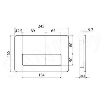 Кнопка для инсталляции Iddis Unifix 010 UNI10B0i77 / UNI10W0i77