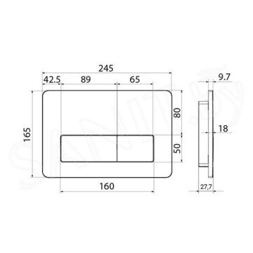 Кнопка для инсталляции Iddis Unifix 080 UNI80M0i77