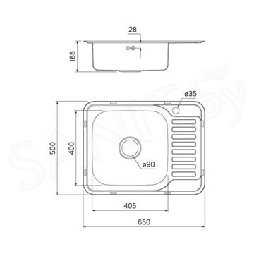 Кухонная мойка Iddis Basic BAS65SRi77 /  BAS65PLi77