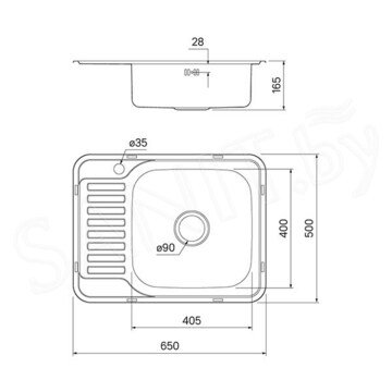 Кухонная мойка Iddis Basic BAS65SRi77 /  BAS65PLi77