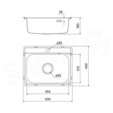 Кухонная мойка Iddis Basic BAS53P0i77 / BAS53S0i77