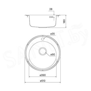 Кухонная мойка Iddis Basic BAS51S0i77 / BAS51P0i77