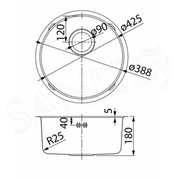 Кухонная мойка Iddis Edifice EDI42B0i77