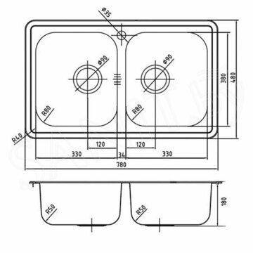 Кухонная мойка Iddis Strit S STR78S2i77 / STR78P2i77