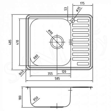 Кухонная мойка Iddis Strit S STR58SRi77 / STR58PLi77