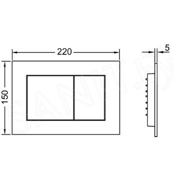 Система инсталляции для унитаза TECEbase kit 9400401 с кнопкой Tecenow 9240402