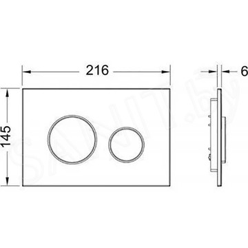 Комплект инсталляции TECEbase kit 9400401 с кнопкой Teceloop 9240920 и унитазом S-801