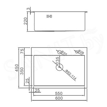 Кухонная мойка Gerhans K36045B