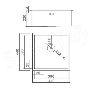 Кухонная мойка Gerhans K34444B