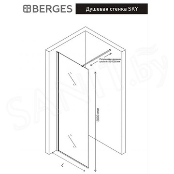 Душевая стенка Berges Wasserhaus Sky