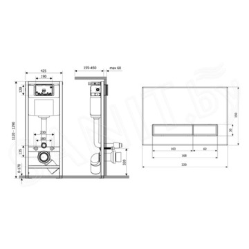 Комплект инсталляции для подвесного унитаза Lavinia Boho Relfix 5 в 1 77020054