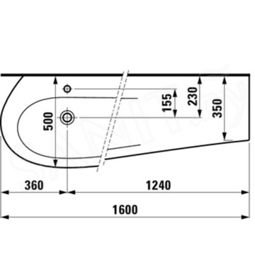 Умывальник Laufen ALESSI ONE 814971