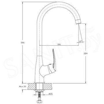 Смеситель для кухонной мойки GranFest Quarz GF-Z3424