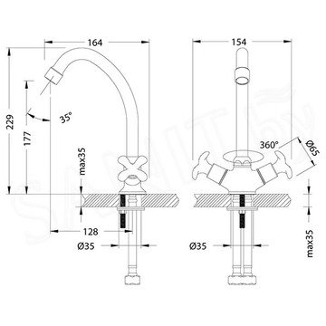 Смеситель для кухонной мойки Lemark Flora LM0104C