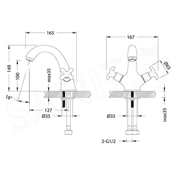 Смеситель для умывальника Lemark Flora LM0106C