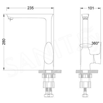 Смеситель для кухонной мойки Lemark Nero LM0205C