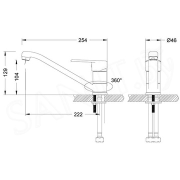 Смеситель для кухонной мойки Lemark Point LM0304C