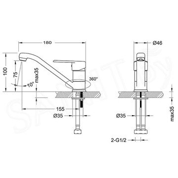 Смеситель для умывальника Lemark Point LM0307C