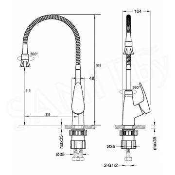 Смеситель для кухонной мойки Lemark Linara LM0413C