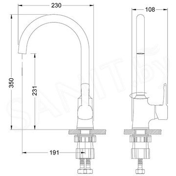 Смеситель для кухонной мойки Lemark Evitta LM0505C