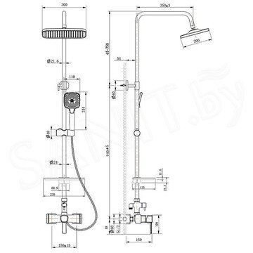 Душевая стойка Lemark Evitta LM0560C