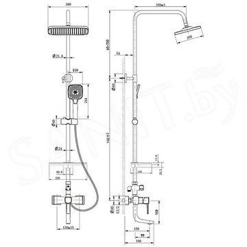 Душевая стойка Lemark Evitta LM0562C