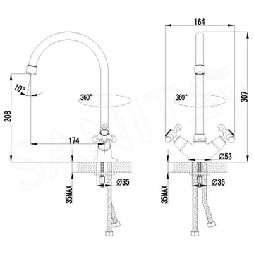 Смеситель для кухонной мойки Lemark Plus Harmony LM0104C